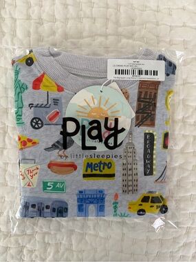 NIB Little Sleepies Play The Big Apple New York Crewneck Sweatshirt Size 3T
